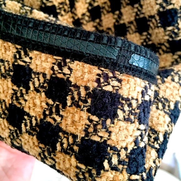 Kasper ASL Houndstooth Jacket with Faux Leather Trim 10 - Picture 7 of 16